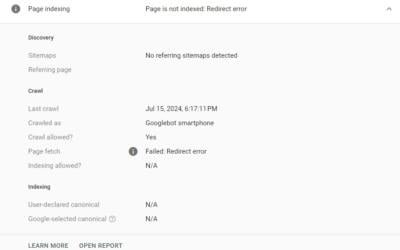 How to Fix “Redirect Error” in Google Search Console