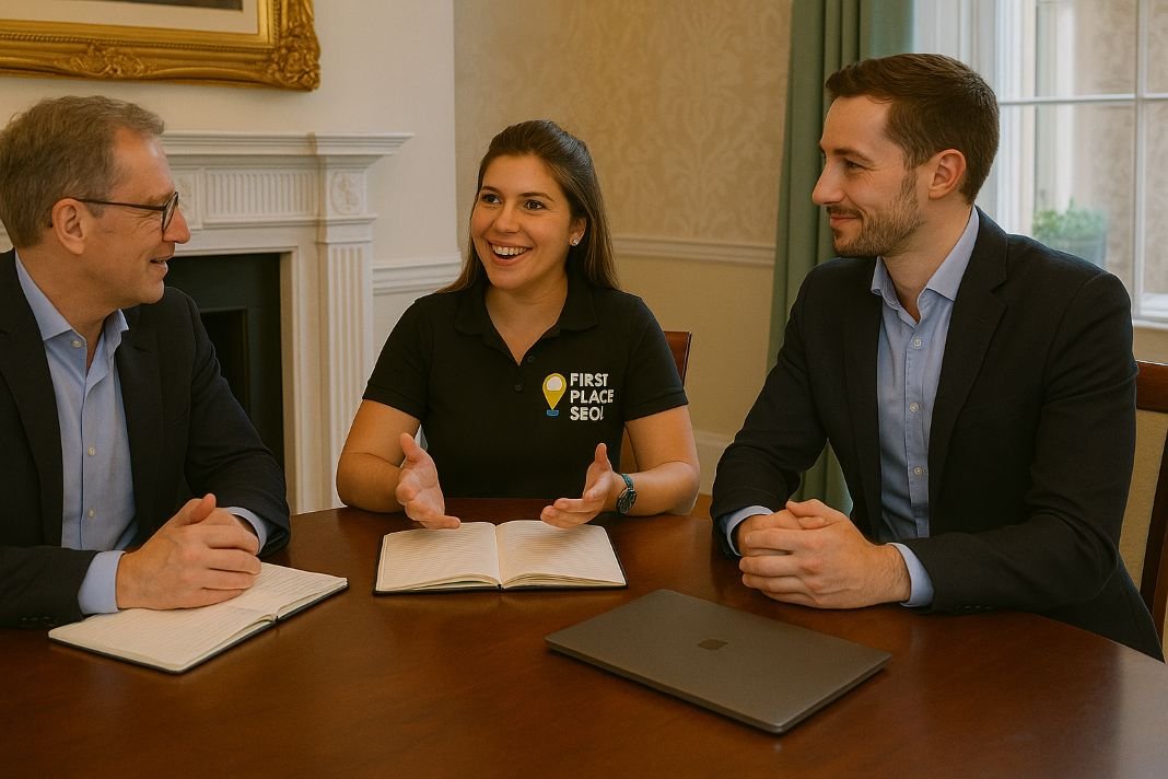 London SEO Expert bringing on a new client - First Place SEO