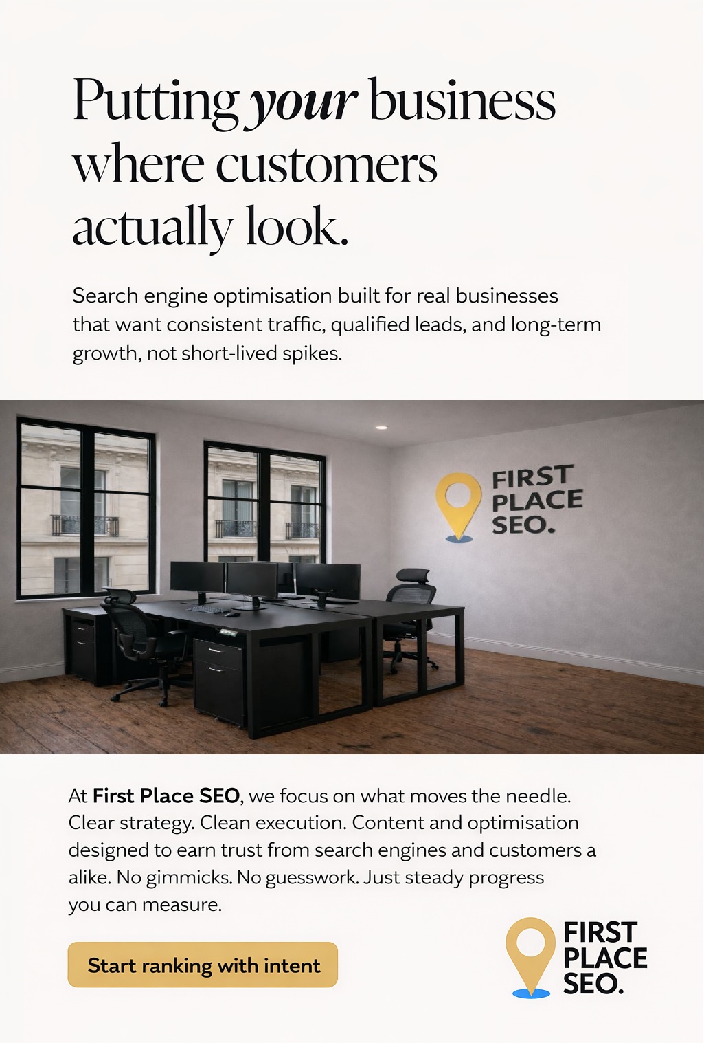 Putting your business first for seo services - First Place SEO