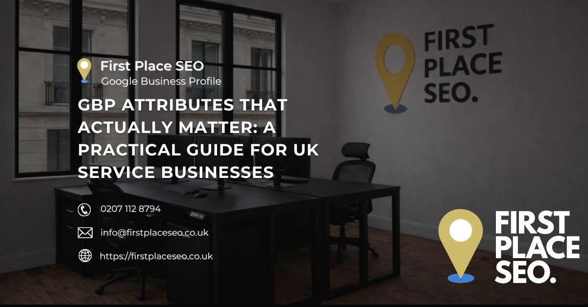GBP Attributes That Actually Matter A Practical Guide for UK Service Businesses - First Place SEO