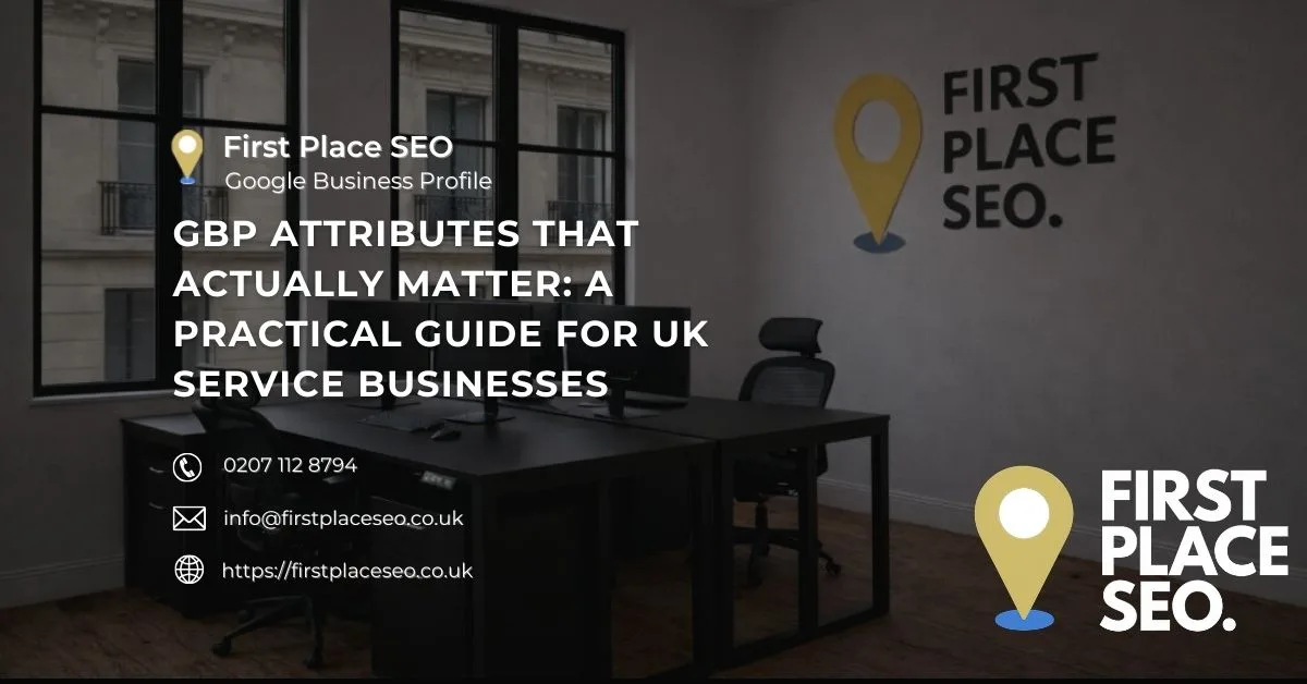 GBP Attributes That Actually Matter A Practical Guide for UK Service Businesses - First Place SEO