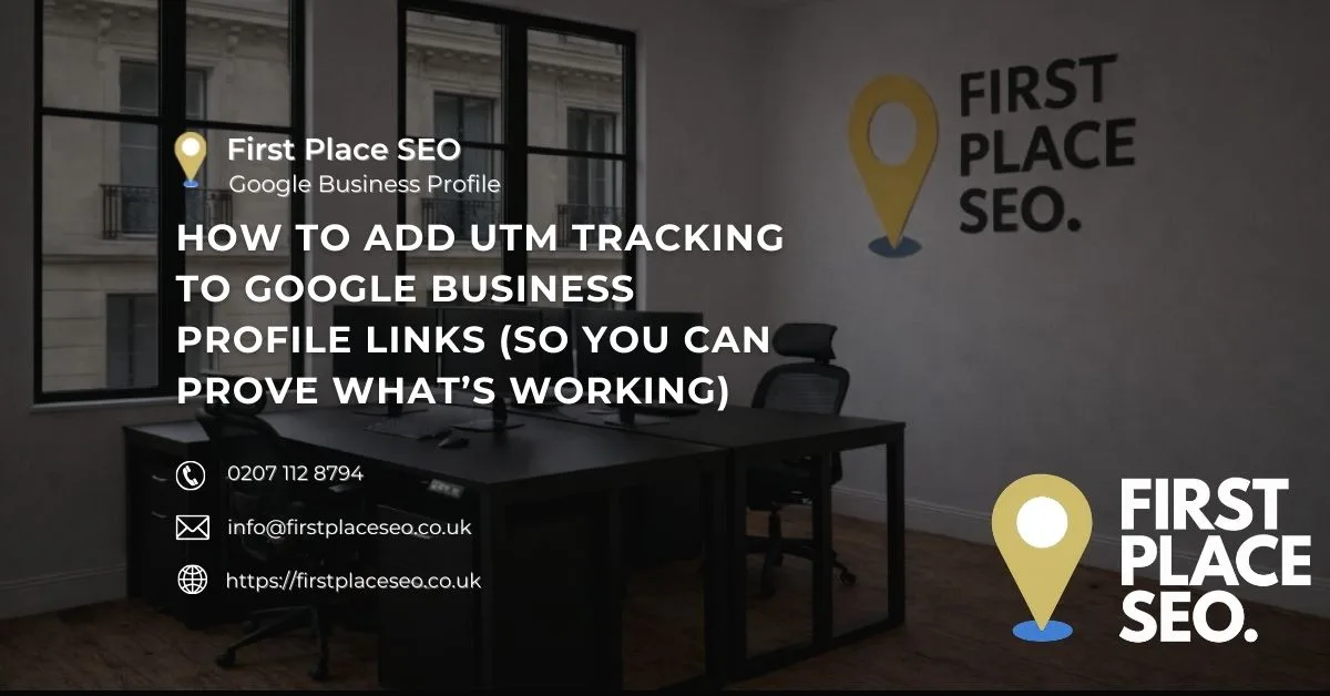 How to Add UTM Tracking to Google Business Profile Links (So You Can Prove What’s Working) - First Place SEO