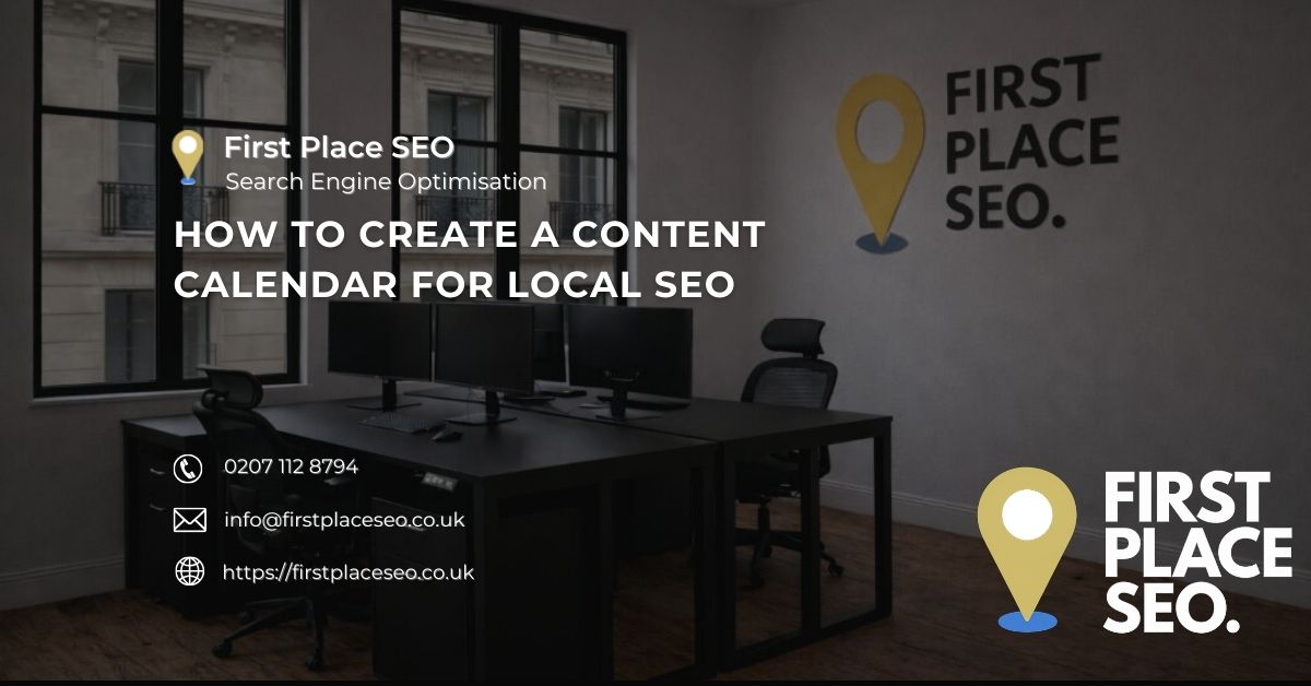 How to create a content calendar for local SEO - First Place SEO