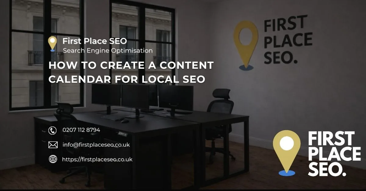 How to create a content calendar for local SEO - First Place SEO