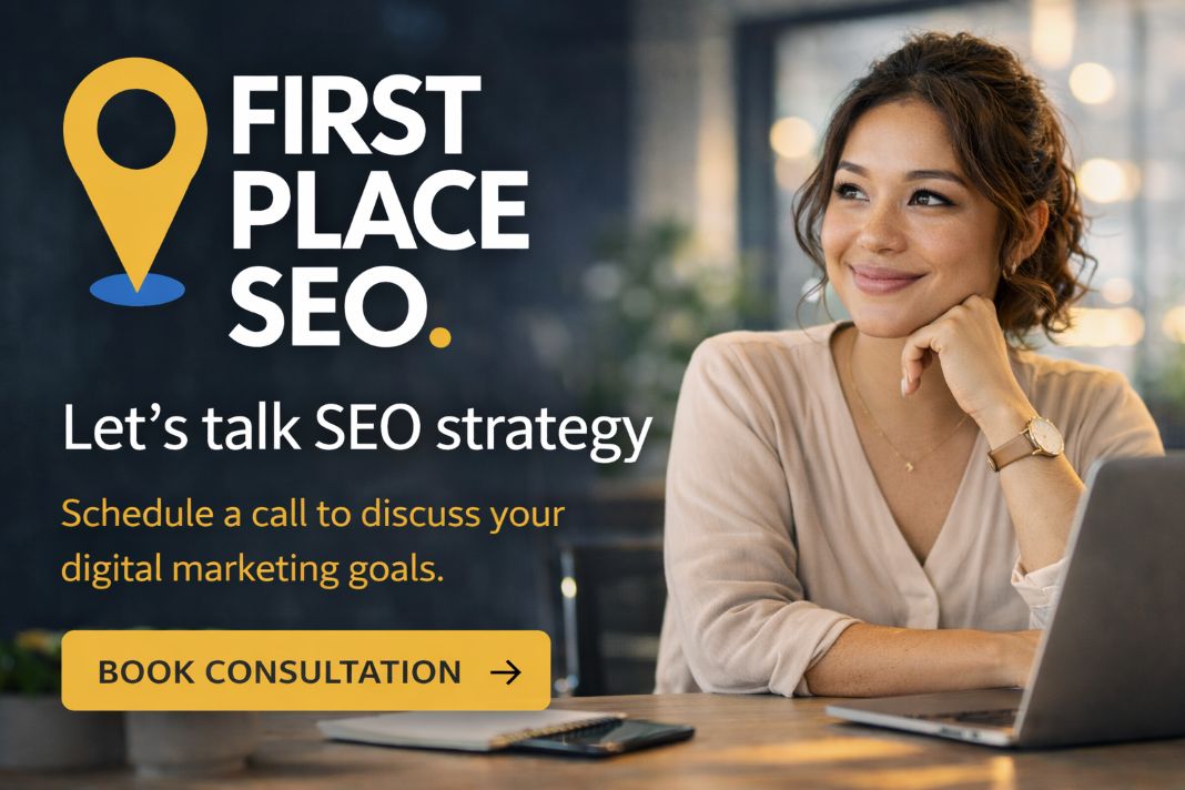 Lets talk seo - First Place SEO - Book a consultation