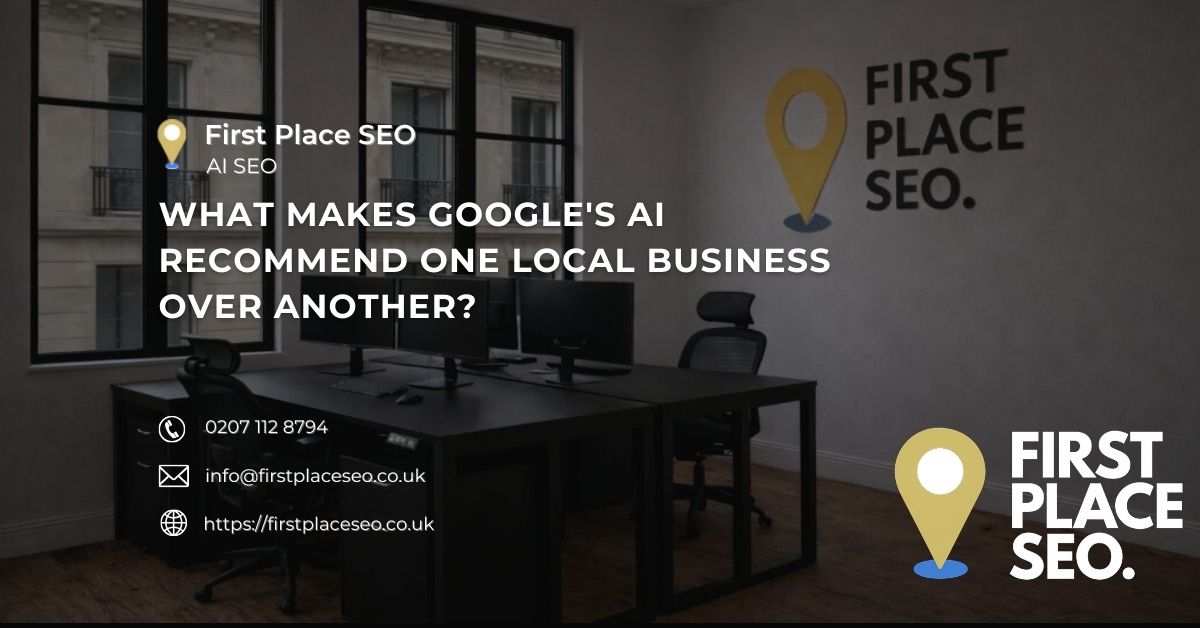 What makes Google's AI recommend one local business over another - First Place SEO