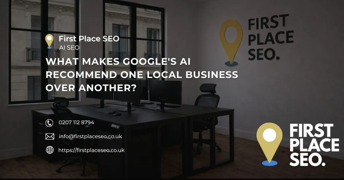 What makes Google's AI recommend one local business over another - First Place SEO