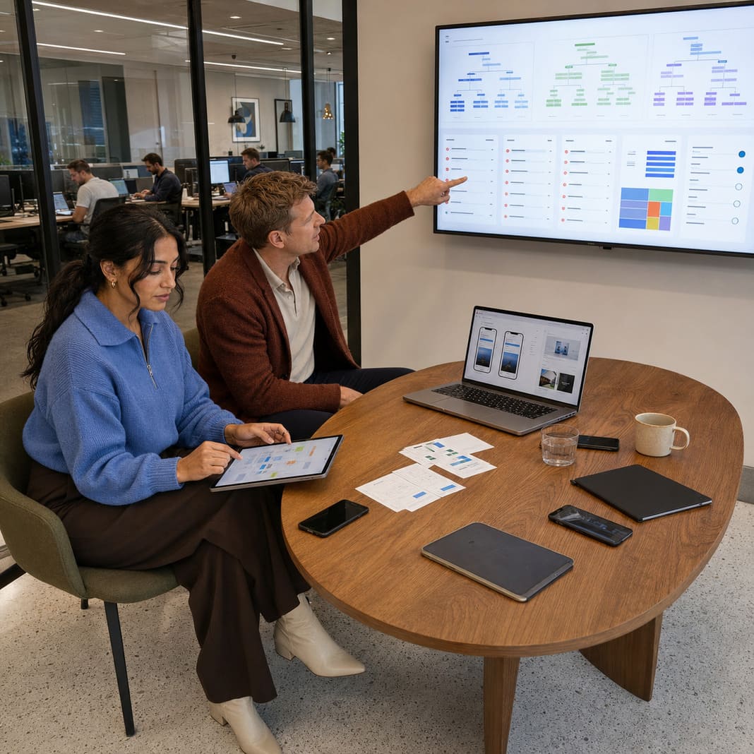 Three marketers discuss PPC performance during a campaign strategy
