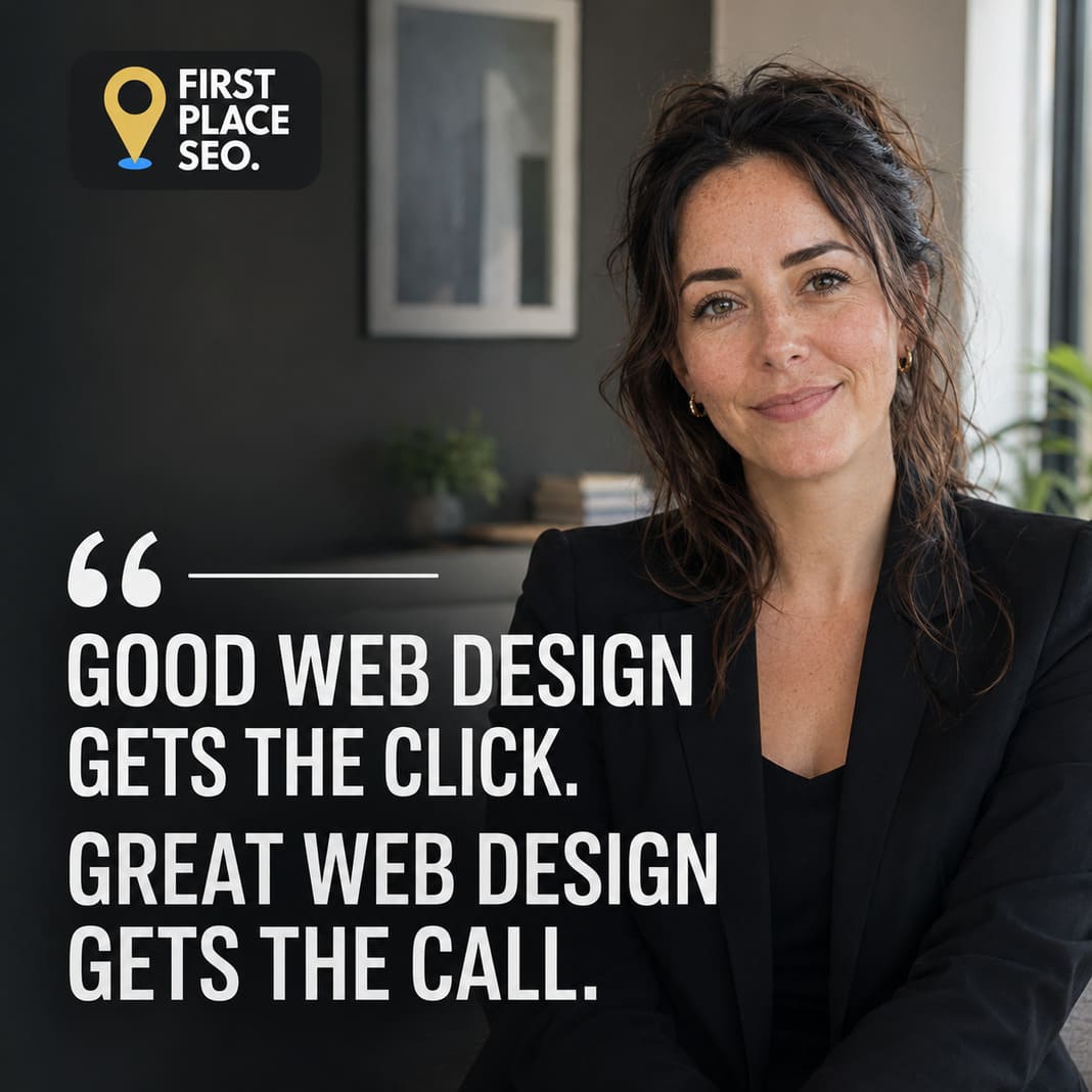 Woman at desk representing web design quality and client enquiries